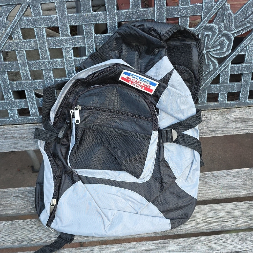 Operation Military Kids Hero Black and Gray Backpack